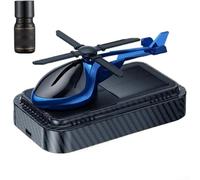 Deodorante per auto a energia solare aromatica con finitura in fibra di carbonio, adattandosi alla luce per una migliore atmosfera di guida (blu)