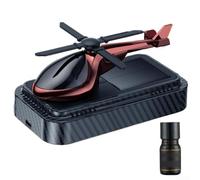 Deodorante per auto a energia solare aromatico con finitura in fibra di carbonio, adattandosi alla luce per una migliore atmosfera di guida (rosso)
