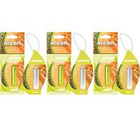 Deodorante per auto Areon Liquid melone dolce profumo ciondolo appeso a lunga durata Home 3D 5 ml multi pack - Set di 3