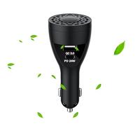 Deodorante per auto, caricatore per auto, con purificatore d'aria, adattatore con funzione di ricarica rapida e diffusore di profumi, per auto, camion, SUV, in viaggio