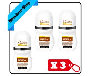 DEODORANTE ROGÉ CAVAILLÈS 50 ML ROLL ON ABSORB+ INVISIBLE 48H (X3)