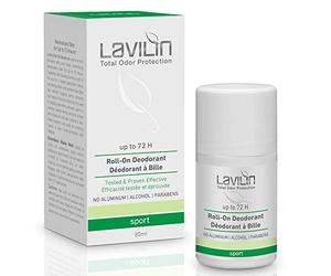 Deodorante roll-on LAVILIN per lo sport | Protezione fino a 72 ore - Senza alcool e alluminio 80ml
