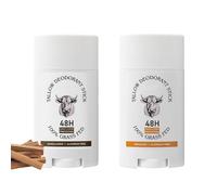 Deodorante Stick Al Sego, Deodoranti Solidi Antitraspiranti, Sego Di Manzo Nutrito Con Erbas, Controllo Degli Odori Per 48 Ore, Senza Alluminio, Per Le Parti Intime, Sandalo (Bergamotto e sandalo)