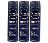 Deodorante Uomo DEEP Black Carbon, Dry & Clean Feel, 72h Di Protezione, Anti-Traspirante -150ml (3)