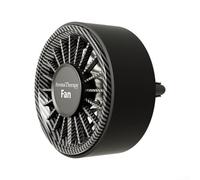 Deodorante USB per auto con diffusore turbo ventilatore, clip di ventilazione regolabile e illuminazione morbida a 7 colori per guida notturna (fibra di carbonio nero)