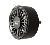 Deodorante USB per auto con LED a 7 colori, clip di ventilazione regolabile e ventola turbo per diffusione e raffreddamento della fragranza (fibra di carbonio nero)