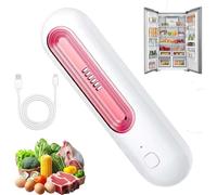 Deodorante USB per frigorifero, ricaricabile, portatile, riutilizzabile, purificatore per frigorifero, elimina gli odori per auto, armadio, rende il cibo ancora più fresco (1 pezzo, rosa)