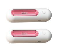 Deodorante USB per frigorifero, ricaricabile, portatile, riutilizzabile, purificatore per frigorifero, elimina gli odori per auto, armadio, rende il cibo ancora più fresco (2 pezzi, rosa)