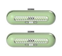 Deodorante USB per frigorifero, ricaricabile, portatile, riutilizzabile, purificatore per frigorifero, elimina gli odori per auto, armadio, rende il cibo ancora più fresco (2 pezzi, verde)