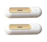 Deodorante USB per frigorifero, ricaricabile, portatile, riutilizzabile, purificatore per frigorifero, elimina gli odori per auto, armadio, rende il cibo ancora più fresco (2 pezzi, oro)