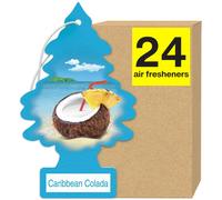Deodoranti per auto Little Treees. L'albero da appendere offre un profumo di lunga durata per auto e casa. 24 deodoranti per auto Caribbean Colada.