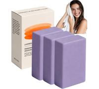 Deodorizing Persimmon Soap Bar, Body Odor Control Cleanser For Women And Men, Lavender Scented Daily Bathing Soap, Gentle Full Body Cleansing Care (3PCS)