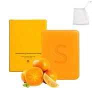 Deodorizing Persimmon Soap, Japanese Persimmon Soap, Persimmon Soap Bar for Body Odor & Old People Smell, Natural Moisturizing Cleanser for Face and Body (1 Pcs)
