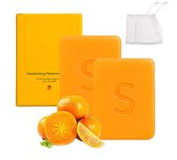 Deodorizing Persimmon Soap, Japanese Persimmon Soap, Persimmon Soap Bar for Body Odor & Old People Smell, Natural Moisturizing Cleanser for Face and Body (2 Pcs)