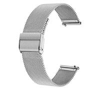 Deolven Cinturino in Metallo,Cinturino per Uomo Donna, Universale Cinturini di Ricambio per Orologio Intelligente e Orologio Tradizionale 14mm Argento