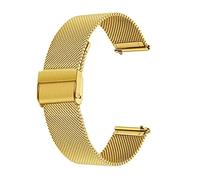 Deolven Cinturino in Metallo,Cinturino per Uomo Donna, Universale Cinturini di Ricambio per Orologio Intelligente e Orologio Tradizionale 18mm Oro