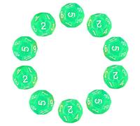 Deolven D12 Dadi, 10 Pezzi Verde Trasparente Poliedrico Dadi, 12 Facce Chiaro Dice per DND MTG RPG Dungeon e Draghi