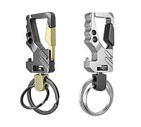 Deolven Portachiavi con Apribottiglie,2 pezzi Moschettone Porta Chiavi per Auto Moto Keychain per Uomo Regali Key Chain la Regalo per Marito