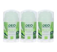 DeoNaturals Mineral Deo Stick Con Aloe Vera 3x100 g Stick
