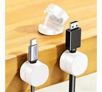 DEOPXF Clip Per Cavi Magnetici 7,5mm Attrazione Forte Adesivo A Lunga Durata Che Non Cade Compatibile Con La Maggior Parte Cavi Per Casa/Auto/Ufficio(Bianco)