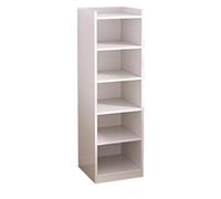 DEOPXF Libreria Girevole Spazio Di Archiviazione Multi-griglia Aperto Occupa Poco Spazio Design Con Ringhiera Libreria Angolare Robusto E Durevole(Bianco,30x24x152cm)