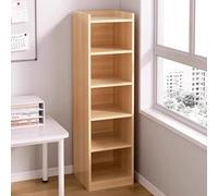 DEOPXF Libreria Girevole Spazio Di Archiviazione Multi-griglia Aperto Occupa Poco Spazio Design Con Ringhiera Libreria Angolare Robusto E Durevole(Oak,30x24x152cm)