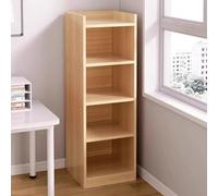 DEOPXF Libreria Girevole Spazio Di Archiviazione Multi-griglia Aperto Occupa Poco Spazio Design Con Ringhiera Libreria Angolare Robusto E Durevole(Oak,30x24x124)