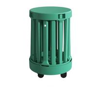 DEOPXF Set Di 4 Sgabelli Impilabili Con Ruote In Materiale PP Impilabili Base Girevole A 360° Sgabello In Legno 4 In 1 Spesso E Resistente Facile Da Spostare(Verde)
