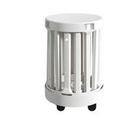 DEOPXF Set Di 4 Sgabelli Impilabili Con Ruote In Materiale PP Impilabili Base Girevole A 360° Sgabello In Legno 4 In 1 Spesso E Resistente Facile Da Spostare(Bianco)