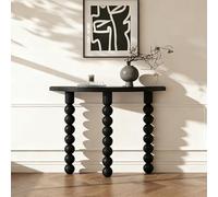 DEOPXF Tavolino Da Divano Struttura In Legno Massello Gambe Triangolari Simmetriche Con Perline Elevata Capacità Di Carico Resistente Perfetto For Ingressi E Soggiorni(Embossed finish,80x25x80cm)