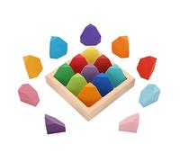 Deosdum Blocchi di Equilibrio in Legno per Bambini Piccoli, Materiale di | Sicuro per i bambini, sviluppa la coordinazione, esercita il pensiero, design colorato