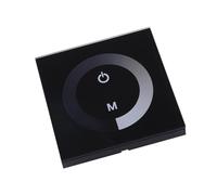 Deosdum Controller Interruttore Dimmer Touch Panel 12V-24V (Nera) | Canale singolo, regola la luminosità, adatto per strisce LED