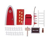Deosdum Kit per Porta delle Fate Natalizie della Casa delle Bambole, Mini | Materiale in Tiglio, Compatibile con Scala 1/6, Schiuma e Accenti in Plastica, Ideale per L'insegnamento del Racconto,