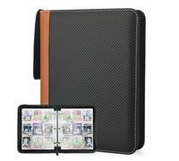 Deoyibu Album di carte collezionabili per 900 carte, album con 9 scomparti, 50 pagine per organizer per carte, carte in PU, per carte sportive, MTG, TCG, carte Yugioh, ecc. arancione