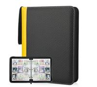 Deoyibu Album per 900 carte, album con 9 scomparti, 50 pagine per organizer per carte, carte in PU, per carte sportive, MTG, TCG, carte Yugioh, ecc. giallo