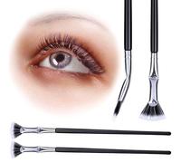 Deozu 2 pennelli per ciglia pieghevoli angolari, multifunzionali a forma di ventaglio, per mascara, separatore per ciglia, strumento per il trucco, pettine per ciglia per ciglia superiori e inferiori