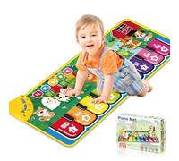 DEPAR Tappeto Musicale Bambini 1 Anno, Tappeto Musicale, Teoria Musicale per Bambini Iluminismo Giocattoli, Simulato Piano Suonare, Gioco Bambino 1 Anno