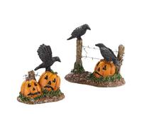 Department 56 Halloween Seasonal Decor Accessories for Village Collections, Halloween Ravens, 1.77-Inch by