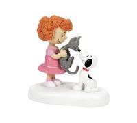 Department 56 Peanuts Village Accessories - Statuetta di Frieda e Faron The Cat Meet Snoopy, 6,3 cm, multicolore