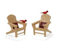 Department 56 Village Collection Accessories - Set di statuette con sedie Adirondack con cardinali, 5,8 cm, multicolore