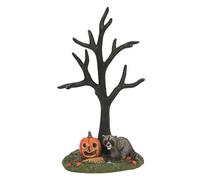 Department 56 Village Collection Accessories - Statuetta a forma di albero di Halloween, motivo: zucca rabbiosa, 19 cm, multicolore