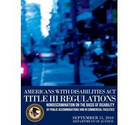 Department of Jus Americans with Disabilities Act Title III Regulat (Tascabile)