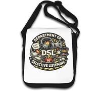 Department of Selective Listening Humor - Borsa a tracolla bianca