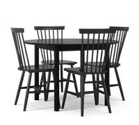 Department Wood Set Tavolo da Pranzo Nero/Nero