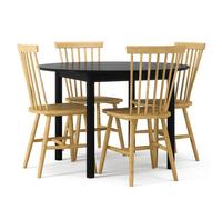 Department Wood Set Tavolo da Pranzo Nero/Rovere