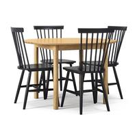 Department Wood Set Tavolo da Pranzo Rovere/Nero