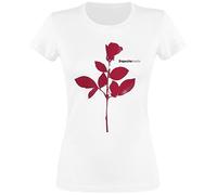 Depeche Mode Donna T-Shirt Bianco 100% Cotone Regular