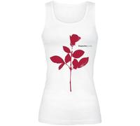 Depeche Mode Rose Donna Top Bianco 100% Cotone Regular