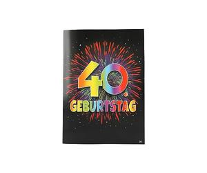 Depesche 0011673-008 - Biglietto di auguri per il 40° compleanno, con musica, scritta e elementi mobili, con busta, 14,8 x 21 cm