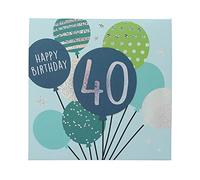 Depesche 0011694-006 - Biglietto di auguri pop-up per il 40° compleanno, con musica, elementi luminosi e una scritta originale, biglietto di compleanno con busta, formato 15,5 x 15,5 cm